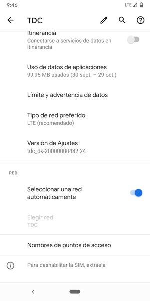 Seleccione Nombres de puntos de acceso