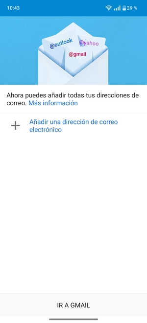 Seleccione Añadir una dirección de correo electrónico