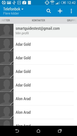 Velg menyknappen