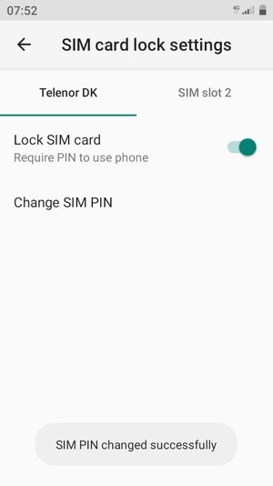 Your SIM PIN has been changed