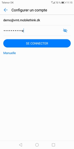Saisissez votre adresse e-mail et votre mot de passe. Sélectionnez SE CONNECTER