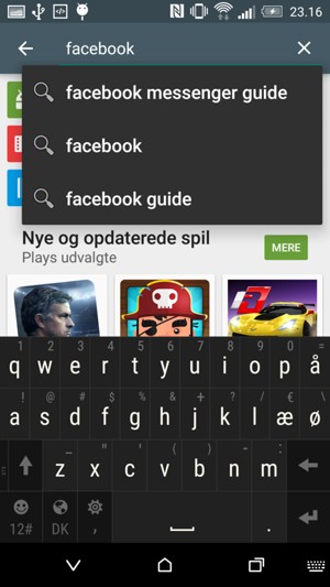 Indtast navnet på appen og vælg Enter