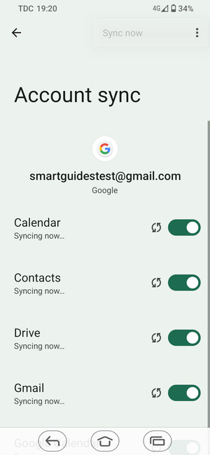 Your information will be synchronised