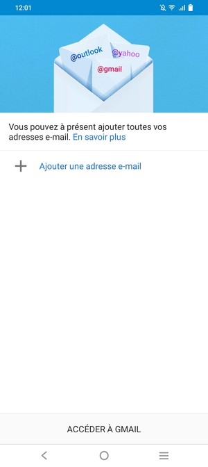 Sélectionnez Ajouter une adresse e-mail
