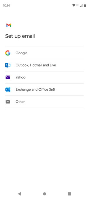 Select Exchange and Office 365