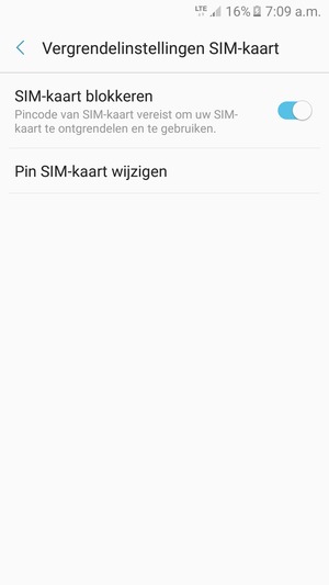 Selecteer Pin SIM-kaart wijzigen