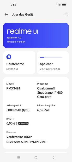 Wählen Sie realme UI