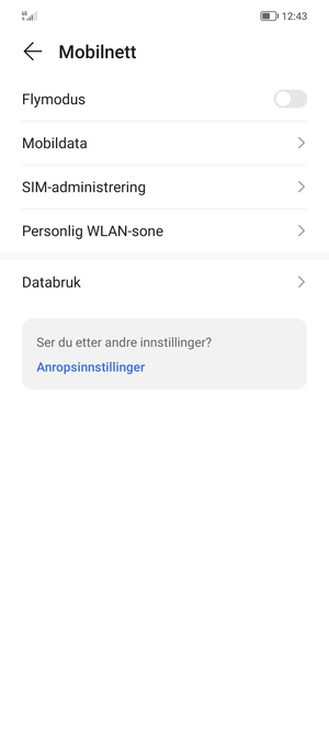 Velg Mobildata