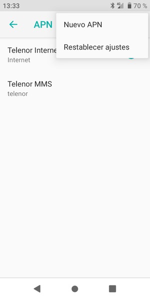 Seleccione Nuevo APN