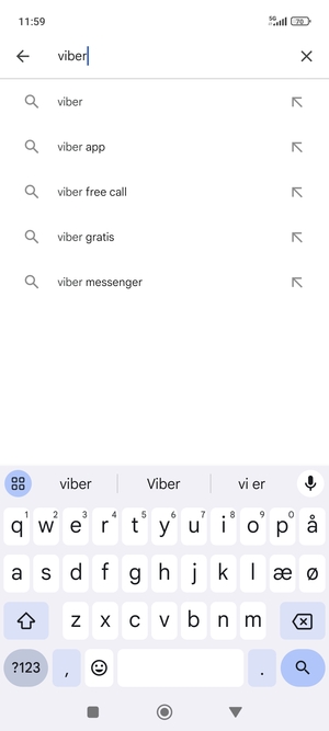 Indtast navnet på appen og vælg Søg
