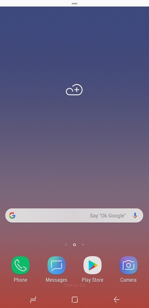 Slide down the top menu