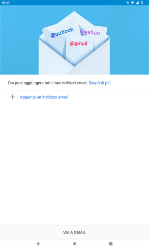 Seleziona Aggiungi un indirizzo email