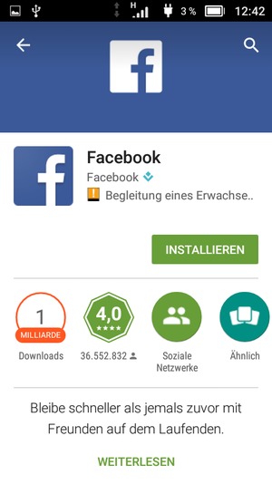 Wählen Sie INSTALLIEREN