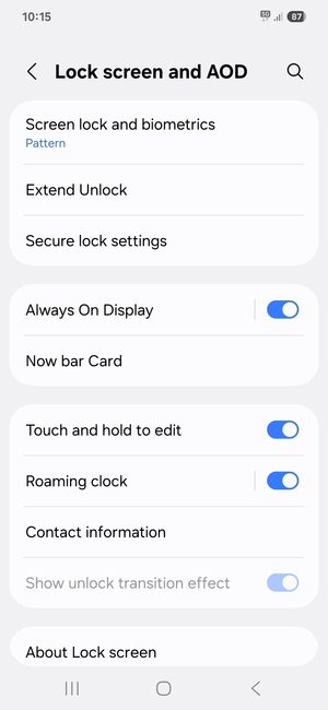 Your phone is now secure with a screen lock