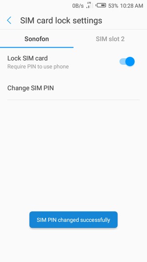 Your SIM PIN has been changed