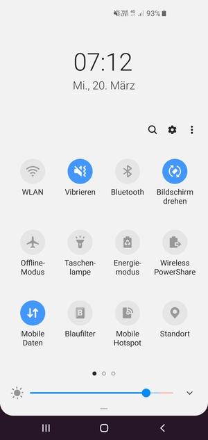 Wählen Sie Vibrate, um in den Lautlos-Modus zu wechseln