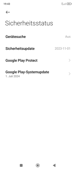 Wählen Sie Google Play-Systemupdate