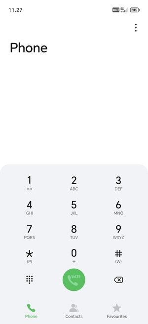 Press and hold the number 1