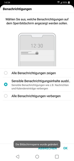 Wählen Sie die gewünschte Option und wählen Sie OK