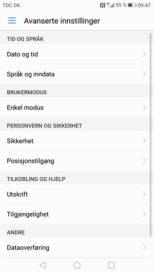 Velg Sikkerhet