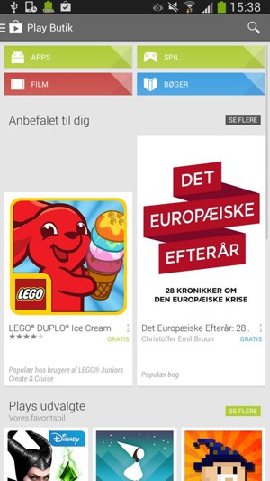 Vælg Søg-knappen