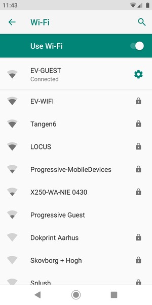 You are now connected to the Wi-Fi network