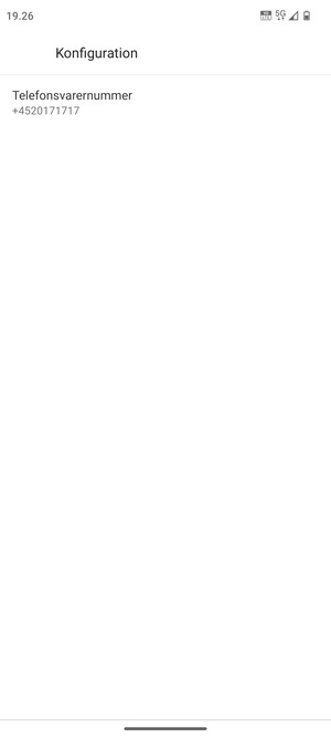 Vælg Telefonsvarernummer