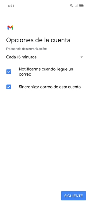 Seleccione SIGUIENTE