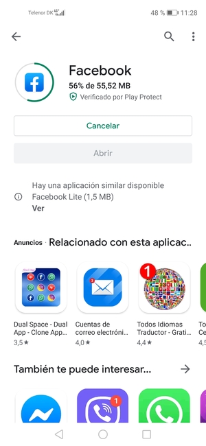 Espere a que el proceso de instalación finalice