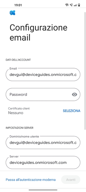 Inserisci la tua password