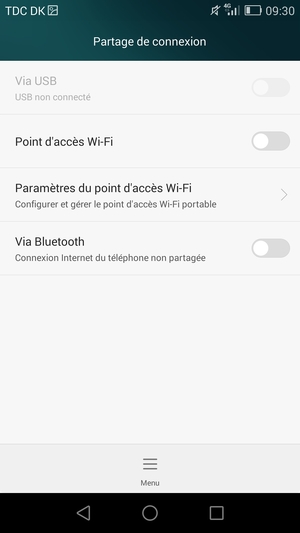 Sélectionnez Point d'accès Wi-Fi