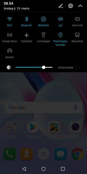 Slå Wi-Fi og Bluetooth fra