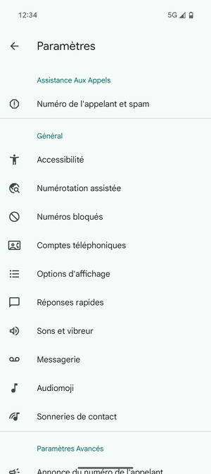 Sélectionnez Messagerie