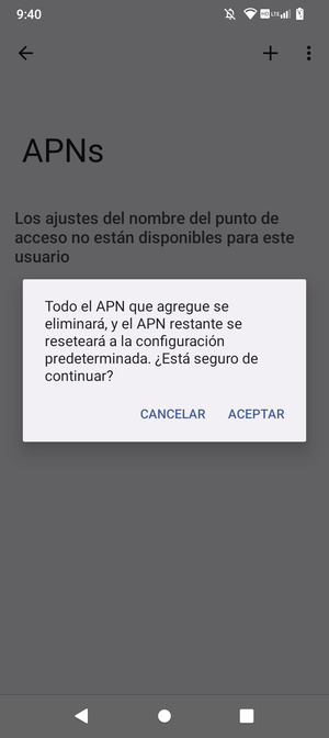 Seleccione ACEPTAR