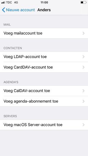 Selecteer Voeg mailaccount toe