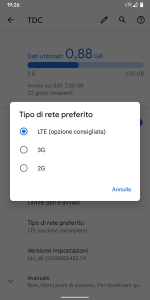 Seleziona la tua opzione preferita