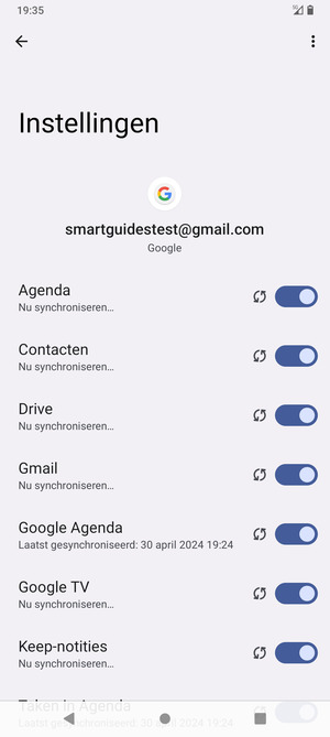 Uw contactpersonen van Google worden nu gesynchroniseerd met uw telefoon