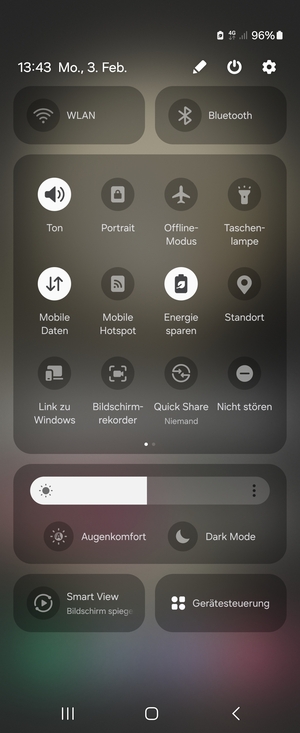 Schalten Sie Energiesparen ein