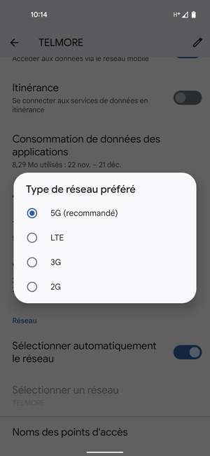 Sélectionnez votre option préférée