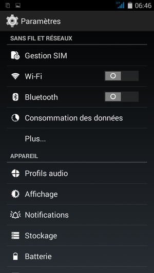 Sélectionnez Gestion SIM