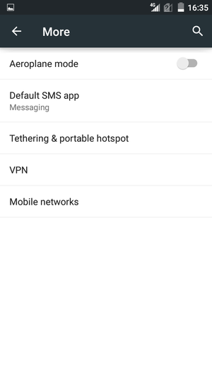 Select Tethering & portable hotspot