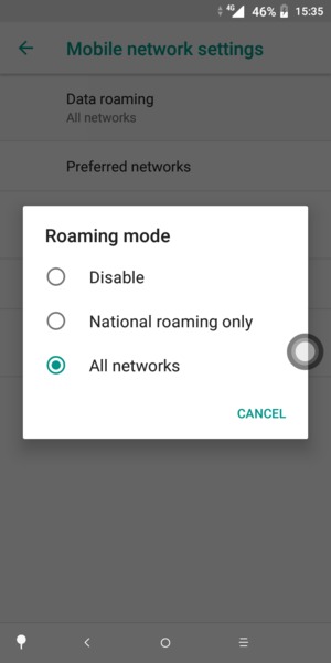 Select your preferred option