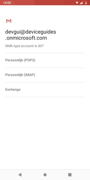 Selecteer Exchange