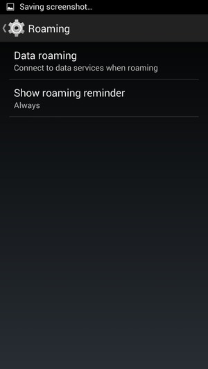 Select Data roaming