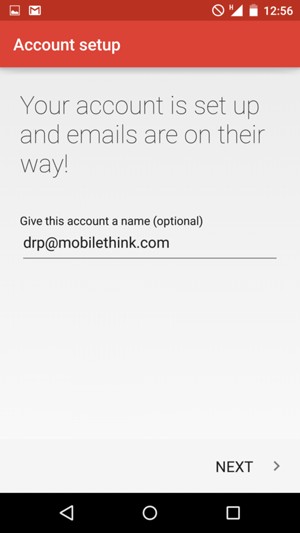 Give your account a name and select NEXT