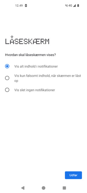 Vælg din foretrukne mulighed og vælg Udfør