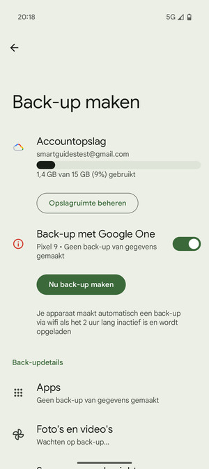 Selecteer Accountopslag