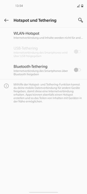 Wählen Sie WLAN-Hotspot