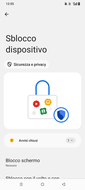 Seleziona Blocco shcermo