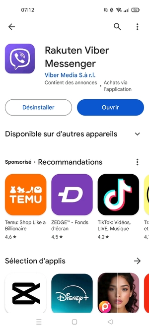Sélectionnez Ouvrir